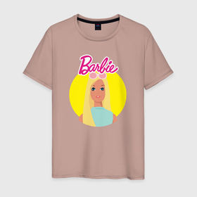Мужская футболка хлопок с принтом Sun Set Malibu Barbie в Новосибирске, 100% хлопок | прямой крой, круглый вырез горловины, длина до линии бедер, слегка спущенное плечо. | Тематика изображения на принте: barbara | barbie | beauty | doll | girl | idol | perfect | pink | pop | toy | usa | woman | барбара | барби | девушка | игрушка | кукла | попидол | розовый | силуэт | сша