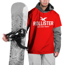 Накидка на куртку 3D с принтом Узор Red Rollister (Dope Street Market) в Санкт-Петербурге, 100% полиэстер |  | brand | hollister | бренд | модные | узор | хайп | холлистер | шмот