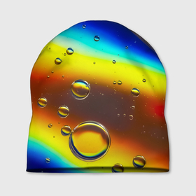 Шапка 3D с принтом Градиент | Жёлто Синяя Абстракция в Курске, 100% полиэстер | универсальный размер, печать по всей поверхности изделия | градиент | лазурный | радуга | хайп | цветной | шмот