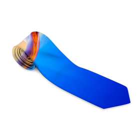 Галстук 3D с принтом Градиент | Волна Абстракция в Тюмени, 100% полиэстер | Длина 148 см; Плотность 150-180 г/м2 | Тематика изображения на принте: градиент | лазурный | радуга | хайп | цветной | шмот
