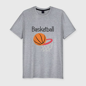 Мужская футболка хлопок Slim с принтом Game Basketball в городе Новоалтайск, 92% хлопок, 8% лайкра | приталенный силуэт, круглый вырез ворота, длина до линии бедра, короткий рукав | basketball | game | nba | sport | баскетбол | баскетболист | игра | мяч | нба | спорт | спортсмен
