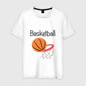 Мужская футболка хлопок с принтом Game Basketball в Курске, 100% хлопок | прямой крой, круглый вырез горловины, длина до линии бедер, слегка спущенное плечо. | basketball | game | nba | sport | баскетбол | баскетболист | игра | мяч | нба | спорт | спортсмен