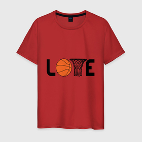 Мужская футболка хлопок с принтом Love Game в Белгороде, 100% хлопок | прямой крой, круглый вырез горловины, длина до линии бедер, слегка спущенное плечо. | basketball | game | love | nba | slam dunk | sport | баскетбол | баскетболист | игра | мяч | нба | спорт | спортсмен