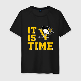 Мужская футболка хлопок с принтом It is Pittsburgh Penguins Time , 100% хлопок | прямой крой, круглый вырез горловины, длина до линии бедер, слегка спущенное плечо. | hockey | nhl | penguins | pittsburg | pittsburgh | pittsburgh penguins | usa | нхл | пингвинз | питтсбург | питтсбург пингвинз | спорт | сша | хоккей | шайба