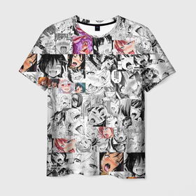 Мужская футболка 3D с принтом Ahegao Girls в Курске, 100% полиэфир | прямой крой, круглый вырез горловины, длина до линии бедер | ahegao | anime | breast | аниме | ахегао | о face | тян