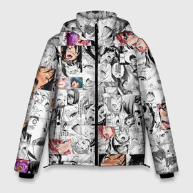 Мужская зимняя куртка 3D с принтом Ahegao Girls в Санкт-Петербурге, верх — 100% полиэстер; подкладка — 100% полиэстер; утеплитель — 100% полиэстер | длина ниже бедра, свободный силуэт Оверсайз. Есть воротник-стойка, отстегивающийся капюшон и ветрозащитная планка. 

Боковые карманы с листочкой на кнопках и внутренний карман на молнии. | ahegao | anime | breast | аниме | ахегао | о face | тян