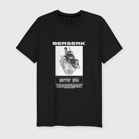 Мужская футболка хлопок Slim с принтом Банда Ястреба в Новосибирске, 92% хлопок, 8% лайкра | приталенный силуэт, круглый вырез ворота, длина до линии бедра, короткий рукав | anime | berserk | guts | kenpuu denki berserk | аниме | анимэ | берсерк | гатс