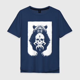 Мужская футболка хлопок Oversize с принтом Berserks skull в Белгороде, 100% хлопок | свободный крой, круглый ворот, “спинка” длиннее передней части | anime | berserk | kenpuu denki berserk | аниме | анимэ | берсерк