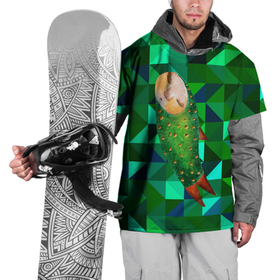 Накидка на куртку 3D с принтом Рыбка психоделика в Новосибирске, 100% полиэстер |  | Тематика изображения на принте: fish | головастик | рыба | рыбалка | рыбка