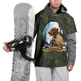 Накидка на куртку 3D с принтом Охотничья собачка , 100% полиэстер |  | на охоте | охота | охотничья собака | пес | собака | собачка