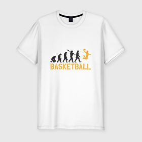 Мужская футболка хлопок Slim с принтом Basketball Fly в городе Новоалтайск, 92% хлопок, 8% лайкра | приталенный силуэт, круглый вырез ворота, длина до линии бедра, короткий рукав | basketball | game | nba | sport | баскетбол | баскетболист | игра | мяч | нба | спорт | спортсмен