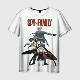 Мужская футболка 3D с принтом Spy Family , 100% полиэфир | прямой крой, круглый вырез горловины, длина до линии бедер | family | spy | прикрытие | семья | телепат | шпионы