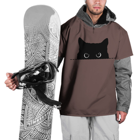 Накидка на куртку 3D с принтом Черная кошка выглядывает из укрытия в Курске, 100% полиэстер |  | black | cat | from | head | kitty | peeps | shelters | stylish | выглядывает | глаза | голова | из | кот | кота | котенок | кошка | круглые | нарисованная | очки | стильный | укрытия | черная