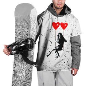 Накидка на куртку 3D с принтом BANKSY | БЭНКСИ девочка на качелях с сердцами в Белгороде, 100% полиэстер |  | banksy | арт | бенкси | бэнкси | граффити | девочка | девушка | картина | качели | на качелях | роберт | робин бэнкс | робин ганнингхем | сердечко | сердце | стрит арт | творчество | художник