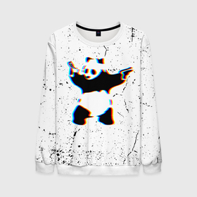 Мужской свитшот 3D с принтом Banksy Panda with guns Бэнкси в Санкт-Петербурге, 100% полиэстер с мягким внутренним слоем | круглый вырез горловины, мягкая резинка на манжетах и поясе, свободная посадка по фигуре | banksy | panda | арт | бенкси | бэнкси | граффити | картина | панда | роберт | робин бэнкс | робин ганнингхем | стрит арт | творчество | художник
