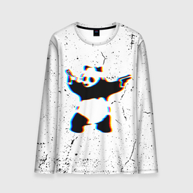 Мужской лонгслив 3D с принтом Banksy Panda with guns Бэнкси в Петрозаводске, 100% полиэстер | длинные рукава, круглый вырез горловины, полуприлегающий силуэт | banksy | panda | арт | бенкси | бэнкси | граффити | картина | панда | роберт | робин бэнкс | робин ганнингхем | стрит арт | творчество | художник