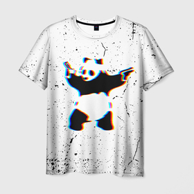 Мужская футболка 3D с принтом Banksy Panda with guns Бэнкси , 100% полиэфир | прямой крой, круглый вырез горловины, длина до линии бедер | banksy | panda | арт | бенкси | бэнкси | граффити | картина | панда | роберт | робин бэнкс | робин ганнингхем | стрит арт | творчество | художник