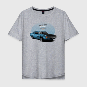 Мужская футболка хлопок Oversize с принтом Ретро автомобиль в Белгороде, 100% хлопок | свободный крой, круглый ворот, “спинка” длиннее передней части | авто | автомобиль | классика | машина | ретро | ретро автомобиль | старая машина