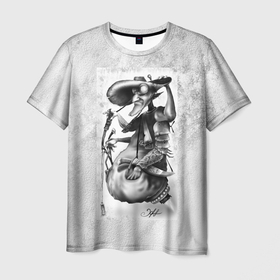 Мужская футболка 3D с принтом Персонаж Зодчий в Екатеринбурге, 100% полиэфир | прямой крой, круглый вырез горловины, длина до линии бедер | авторский | вымышленный | зодчий | персонаж | рисунок | стимпанк