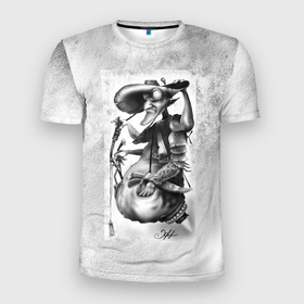 Мужская футболка 3D Slim с принтом Персонаж Зодчий в Екатеринбурге, 100% полиэстер с улучшенными характеристиками | приталенный силуэт, круглая горловина, широкие плечи, сужается к линии бедра | авторский | вымышленный | зодчий | персонаж | рисунок | стимпанк