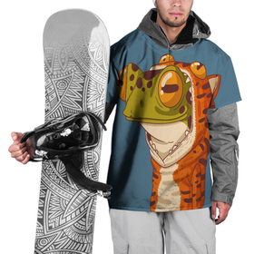 Накидка на куртку 3D с принтом Лягуха в костюме тигра в Белгороде, 100% полиэстер |  | frog | жаба | костюм тигра | лягуха | лягушка | тигр