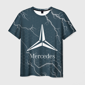 Мужская футболка 3D с принтом MERCEDES   ЗВЕЗДА | Молнии в Тюмени, 100% полиэфир | прямой крой, круглый вырез горловины, длина до линии бедер | Тематика изображения на принте: amg | auto | bens | benz | logo | merc | mercedes | mersedes | moto | star | vthctltc | авто | амг | бенц | звезда | класс | лого | логотип | мерин | мерс | мерседес | молния | мото | символ | символы | ьуксувуы