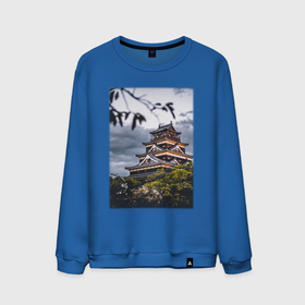 Мужской свитшот хлопок с принтом Старинный Замок В Японии в Екатеринбурге, 100% хлопок |  | japan | замок | модные | хайп | шмот | япония
