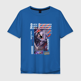 Мужская футболка хлопок Oversize с принтом Гатс и Гриффит в Тюмени, 100% хлопок | свободный крой, круглый ворот, “спинка” длиннее передней части | anime | berserk | griffith | guts | kenpuu denki berserk | аниме | анимэ | берсерк | гатс