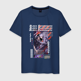 Мужская футболка хлопок с принтом Гатс и Гриффит в Санкт-Петербурге, 100% хлопок | прямой крой, круглый вырез горловины, длина до линии бедер, слегка спущенное плечо. | anime | berserk | griffith | guts | kenpuu denki berserk | аниме | анимэ | берсерк | гатс