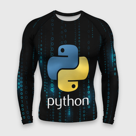 Мужской рашгард 3D с принтом Python двоичный код ,  |  | Тематика изображения на принте: python | змея | зык программирования | код | кодеры | кодинг | пайтон | питон | питонист | программирование | программист | программисты | программный код | фреймворк | яп