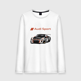 Мужской лонгслив хлопок с принтом Audi Motorsport   Racing team , 100% хлопок |  | audi | car | motorsport | power | racing | sport | team | автомобиль | автоспорт | ауди | гонка | мощь