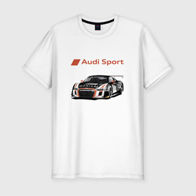 Мужская футболка хлопок Slim с принтом Audi Motorsport   Racing team , 92% хлопок, 8% лайкра | приталенный силуэт, круглый вырез ворота, длина до линии бедра, короткий рукав | audi | car | motorsport | power | racing | sport | team | автомобиль | автоспорт | ауди | гонка | мощь