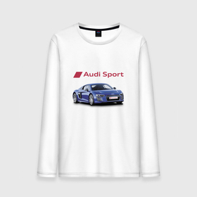 Мужской лонгслив хлопок с принтом Audi sport   Racing , 100% хлопок |  | audi | car | motorsport | power | racing | sport | team | автомобиль | автоспорт | ауди | гонка | мощь