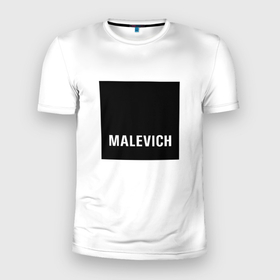 Мужская футболка 3D Slim с принтом MALEVICH в Санкт-Петербурге, 100% полиэстер с улучшенными характеристиками | приталенный силуэт, круглая горловина, широкие плечи, сужается к линии бедра | black square | malevich | искусство | картины | малевич | черный квадрат
