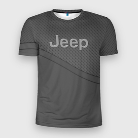 Мужская футболка 3D Slim с принтом JEEP СПОРТ в Тюмени, 100% полиэстер с улучшенными характеристиками | приталенный силуэт, круглая горловина, широкие плечи, сужается к линии бедра | 2020 | auto | jeep | sport | авто | автомобиль | автомобильные | бренд | дрифт | марка | машины | спорт | тюнинг