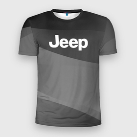 Мужская футболка 3D Slim с принтом JEEP спорт. в Тюмени, 100% полиэстер с улучшенными характеристиками | приталенный силуэт, круглая горловина, широкие плечи, сужается к линии бедра | 2020 | auto | jeep | sport | авто | автомобиль | автомобильные | бренд | дрифт | марка | машины | спорт | тюнинг