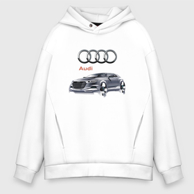 Мужское худи Oversize хлопок с принтом Audi   Germany   Car в Екатеринбурге, френч-терри — 70% хлопок, 30% полиэстер. Мягкий теплый начес внутри —100% хлопок | боковые карманы, эластичные манжеты и нижняя кромка, капюшон на магнитной кнопке | audi | car | germany | power | автомобиль | ауди | германия | мощь