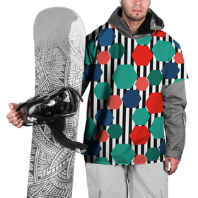 Накидка на куртку 3D с принтом Геометрический разноцветный узор в Курске, 100% полиэстер |  | Тематика изображения на принте: абстрактный | геометрический | детский | зеленый | модный | молодежный | полосатый | полоска | современный