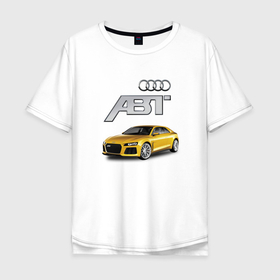 Мужская футболка хлопок Oversize с принтом Ауди   ABT   Tuning в Екатеринбурге, 100% хлопок | свободный крой, круглый ворот, “спинка” длиннее передней части | abt | audi | car | germany | prestige | tuning | автомобиль | ауди | германия | тюнинг
