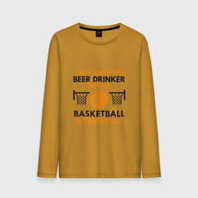 Мужской лонгслив хлопок с принтом Basketball  Beer в Петрозаводске, 100% хлопок |  | basketball | game | nba | sport | баскетбол | баскетболист | игра | мяч | нба | спорт | спортсмен