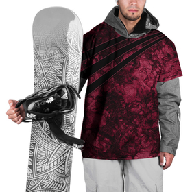 Накидка на куртку 3D с принтом Мраморный бордовый текстурированный узор в Новосибирске, 100% полиэстер |  | бордовый | камень | модный | мрамор | паттерн | популярный | современный | текстурированный | узоар