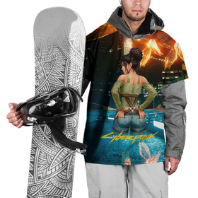 Накидка на куртку 3D с принтом Panam сзади Cyberpunk2077 в Тюмени, 100% полиэстер |  | 2077 | cyberpunk | cyberpunk 2077 | judy | night city | vi | ви | джуди | жуди | кибер | киберпанк | найтсити | панк
