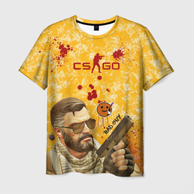 Мужская футболка 3D с принтом CS GO BAD GUY в Курске, 100% полиэфир | прямой крой, круглый вырез горловины, длина до линии бедер | bad guy | counte strike | cs go | контр страйк | контра | кс го | цс го
