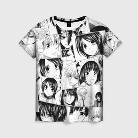 Женская футболка 3D с принтом Президент студсовета горничная pattern , 100% полиэфир ( синтетическое хлопкоподобное полотно) | прямой крой, круглый вырез горловины, длина до линии бедер | anime | kaichou wa maid sama | аниме | анимэ | президент горничная