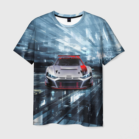 Мужская футболка 3D с принтом Audi   Motorsport   Racing team в Санкт-Петербурге, 100% полиэфир | прямой крой, круглый вырез горловины, длина до линии бедер | Тематика изображения на принте: audi | car | motorsport | prestige | racing | автомобиль | автоспорт | ауди | гонка | престиж