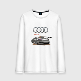 Мужской лонгслив хлопок с принтом Audi   Racing team , 100% хлопок |  | Тематика изображения на принте: audi | car | motorsport | power | racing | автомобиль | автоспорт | ауди | гонка | мощь
