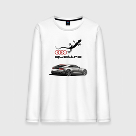 Мужской лонгслив хлопок с принтом Audi quattro   Lizard в Курске, 100% хлопок |  | Тематика изображения на принте: audi | car | germany | lizard | power | prestige | quattro | автомобиль | ауди | германия | мощь | ящерица