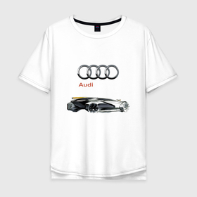 Мужская футболка хлопок Oversize с принтом Audi   Concept   Sketch в Новосибирске, 100% хлопок | свободный крой, круглый ворот, “спинка” длиннее передней части | audi | car | concept | germany | power | prestige | sketch | автомобиль | ауди | германия | мощь | эскиз