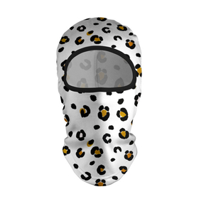 Балаклава 3D с принтом пятна леопарда leopard spots в Тюмени, 100% полиэстер, ткань с особыми свойствами — Activecool | плотность 150–180 г/м2; хорошо тянется, но при этом сохраняет форму. Закрывает шею, вокруг отверстия для глаз кайма. Единый размер | animal print | animalistic | background | hipard | leopard | skin | spots | white background | yellow | анималистичный | анималистычный | белый фон | гипард | животные | животный | звериный | звериный принт | леопард | леопардовый | паттерн