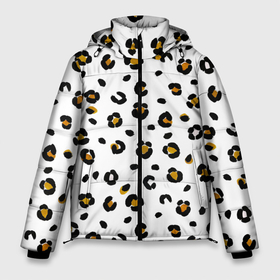 Мужская зимняя куртка 3D с принтом пятна леопарда leopard spots , верх — 100% полиэстер; подкладка — 100% полиэстер; утеплитель — 100% полиэстер | длина ниже бедра, свободный силуэт Оверсайз. Есть воротник-стойка, отстегивающийся капюшон и ветрозащитная планка. 

Боковые карманы с листочкой на кнопках и внутренний карман на молнии. | Тематика изображения на принте: animal print | animalistic | background | hipard | leopard | skin | spots | white background | yellow | анималистичный | анималистычный | белый фон | гипард | животные | животный | звериный | звериный принт | леопард | леопардовый | паттерн